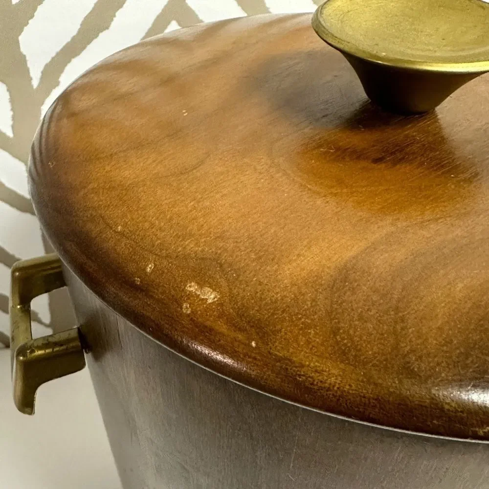 Vintage MCM Vermillion Walnut Co Ice Bucket